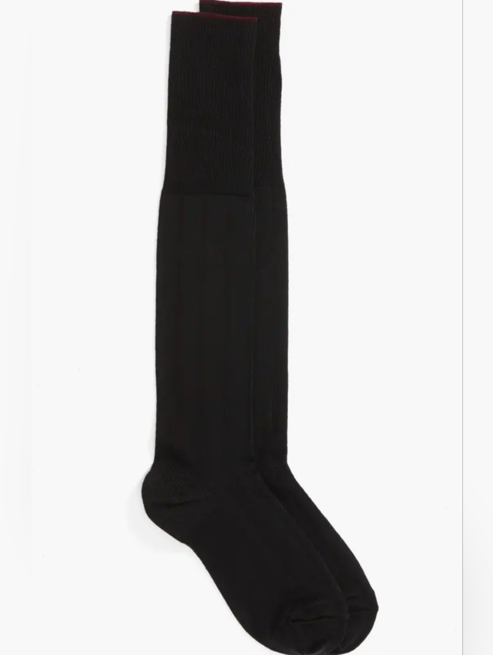 NEW Nordstrom Black Over The Knee‎ Merino Wool Blend Dress Socks